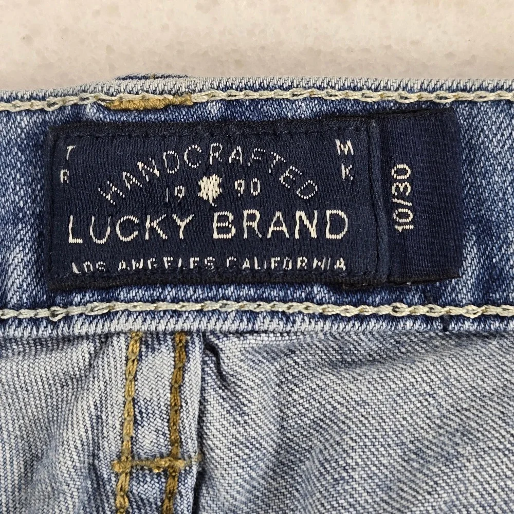 Lucky Brand Sweet Crop Jeans Women 10/30 Blue Denim Mid Rise Casual Chic Coastal